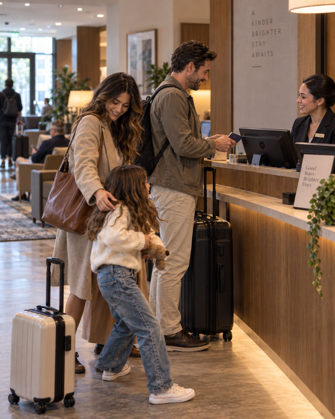 Hotel arrival and checkout